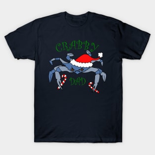Funny Crabby Dad Christmas Crab T-Shirt